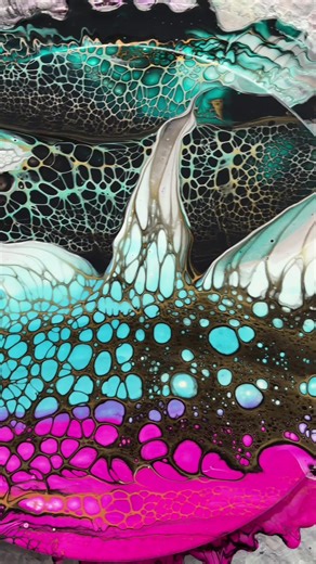 Fluid Abstract Painting on 16
