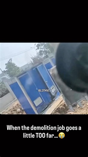 POV: You demolish the porta potty… and didn’t know your boss was inside 💀 #shorts