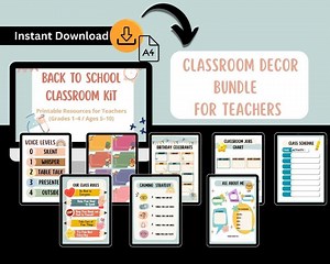 Classroom Decor Bundle Editable Back to School | Teacher Organization, Management, Schedule, Birthday Chart, Teacher Kit | - Etsy UK