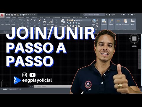 Comando Join/Unir passo a passo - Autocad 2020 - Engplay