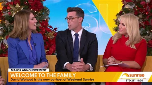 David Woiwod is the new co-host of Weekend Sunrise