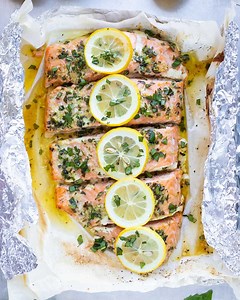 6K views · 14 reactions | Easy recipe alert!! ⚠️ This Lemon Basil Baked Salmon is a foolproof way to cook up buttery and flaky salmon with minimal cleanup!  RECIPE: https://www.evolvingtable.com/basil-lemon-baked-salmon-foil/ | Evolving Table | Facebook