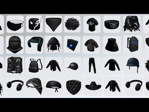 GET +173 FREE BLACK ITEMS IN ROBLOX ⚫️🥷🥷