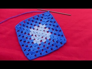 Cuadrado a crochet para colchas y cojines, tejido paso a paso