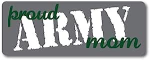 Magnet Me Up Proud Army Mom Magnet Decal, 3x8 Inches Grey, Green and White Heavy Duty Automotive Magnet for Car Truck SUV