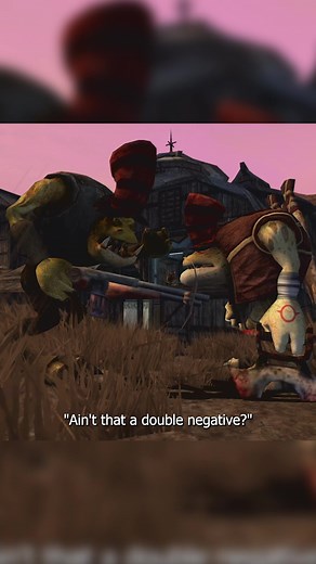 …they know what a double negative is? Game is Oddworld: Stranger’s Wrath and its available on current consoles and #steam and #gog #oddworld #oddworldinhabitants #strangerswrath #xbox #playstation #gameplay #cinematica #funny #retro #indie #indiegames #nintendo #fyp #throwback