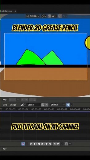 Blender Grease Pencil Tutorial #animation #pencil2d #2danimation