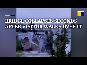 Bridge in China collapses seconds after visitor walks over it