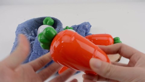 10pcs Plastic Carrot Containers Candy Boxes for Easter Toys Unique Surprise Empty Egg Hunt Supplies Easter Basket Fillers (Orange Carrot(10pcs))