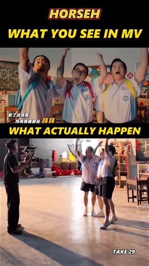 Jaspers 赖宇涵 on Instagram: "你猜我们拍了多少次？ #HORSEH #新年歌 #新年 #CNY #暴牙菇 #cny #chinesenewyear #mv #musicvideo #behindthescene"