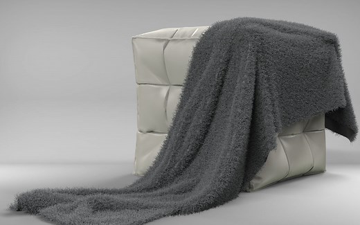 Marvelous Designer教程制作案例2_皮质方凳和围巾