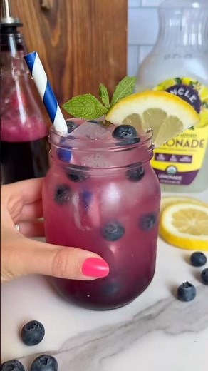 Sparkling blueberry lemonade! 🫐🍋✨ low sugar and incredibly refreshing summer mocktail!
