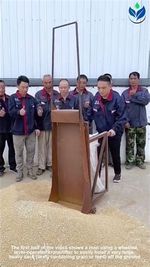 AMAZING Invention: Simple Lever LIFTS Heavy Grain Sacks And Dumps Them Easily 🤯