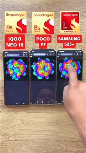 iQOO Neo 10 vs POCO F7 vs S25+ ⚡ GPU Power Test! Snapdragon King? 👑