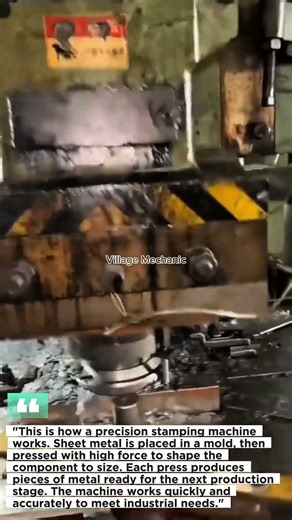 "This is how a precision stamping machine works.