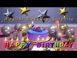 Magical Birthday Surprise 🎂✨ | Colorful Balloons, Cake & Fireworks