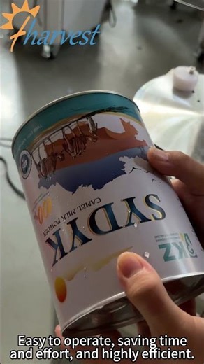 Semi-automa can sealing ensures uniform,professional seals for protein powder can. #machine #factory