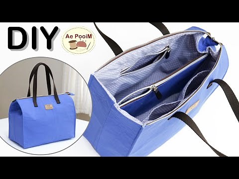 How to make a zipper tote bag with inner compartments, easy-to-follow instructions!