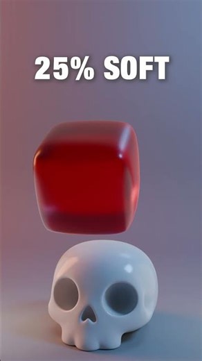 Is 0% Softness more satisfying than 100%? 🤔| Soft Body Physics Simulation #satisfying #3d #animation