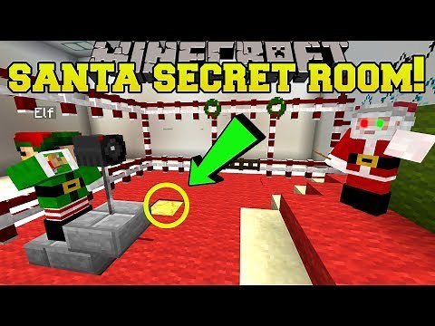 Minecraft: SANTA'S SECRET ROOM!!! - Find The Button Christmas Dreams - Custom Map