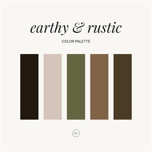 Earthy & Rustic - Brand Color Palette - Etsy