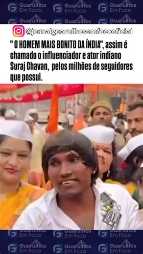✨ O “homem mais bonito da Índia” que conquistou o mundo! 🇮🇳🔥 O influenciador e ator Suraj Chavan virou um fenômeno global após ser aclamado pelos fãs como o “homem mais bonito da Índia”. Mesmo sem título oficial, o sucesso gigante nas redes, aliado ao carisma e à autenticidade, colocou o nome dele no topo das tendências mundiais! 🌍✨ Natural de Maharashtra, Chavan conquistou o público com vídeos espontâneos, visual marcante e uma trajetória de superação que inspirou milhões. Hoje são mais de 