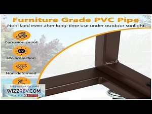 Garvee Outdoor Pool Towel Rack with Wheels PVC Material 5 Bar Curved