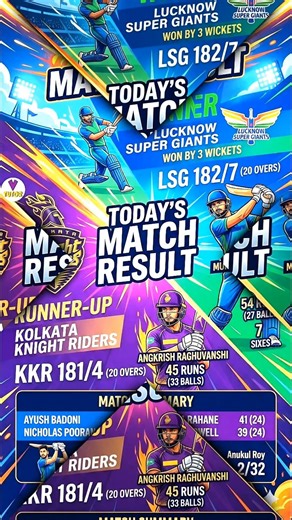 LSG vs KKR Last Ball Thriller 🔥 Lucknow Super Giants Win by 3 Wickets | IPL 2026