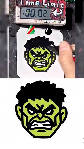 Drawing Hulk in 40Sec (Remake by 김겹살 Winnie)