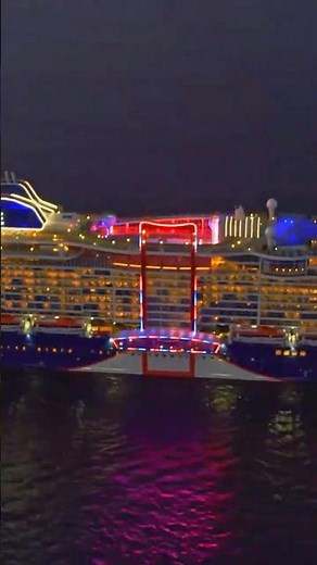 Celebrity Edge at Night | Magic Carpet Experience + Aerial Views #Cruise #Shorts