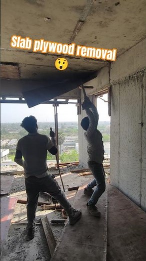 Shuttering Slab Plywood Removal 👍 #construction #shuttering #carpenter #plywood #slab #remove