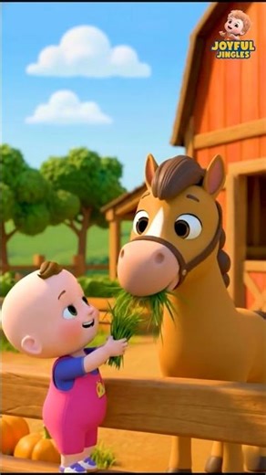 Old Macdonald Had A Horse | Nursery Rhymes & Kids Song | Joyful Jingles #shorts #rhymes