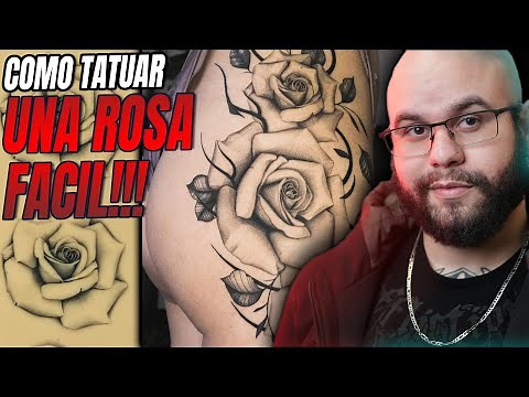 TATUAJE ROSA (TUTORIAL FACIL)