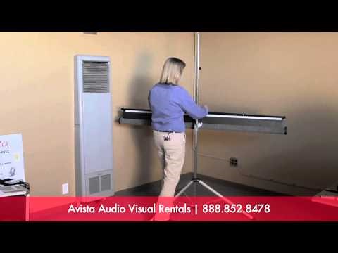 6' Tripod Projection Screen Setup Demo. Los Angeles Audio Visual Rentals