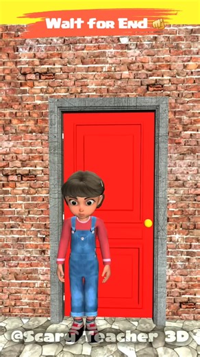 The door 99 night _ Tani out the door Zombie Tung Tung _scaryteacher3d _funny #shorts