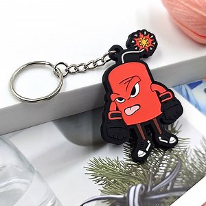 [Hot Item] Factory Wholesale Personalized Custom Logo PVC Keychain Rubber Silicone Brand Embroidery Keychain