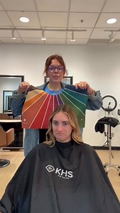 1.8K views · 119 reactions | This Autumn palette is too dark for her and brings a “heaviness” to her look. Do you know what season you are? Let’s discover your season at your next hair color appointment. To book your hair color, click the link in our bio. #khsthesalon #khscoloranalysis #bismarck #bismarckhair #bismarckhairstylist #bismarcksalon | KHS The Salon | Facebook