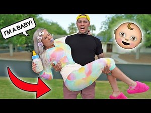 My Wife Becomes a "BABY" For 24 Hours! *HILARIOUS*