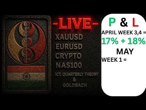 LIVE: Passing a 50K Prop Firm Challenge using ICT & Quarterly Theory xauusd, eurusd, nasdaq & dji