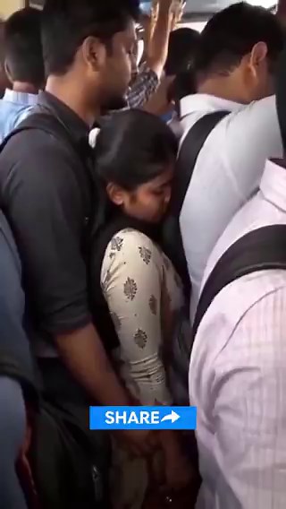 This video from India Delhi shows a woman trapped between two men in extreme public transit rush.Sparking debate over whether the men should have shifted the woman should have waited, or authorities must finally guarantee safe transport for working women who have no choice but https://t.co/NgaJXhnZzW