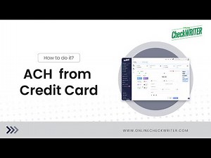Send ACH Payments from Credit Card | OnlineCheckWriter.com