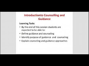 Introduction to Counselling and Guidance