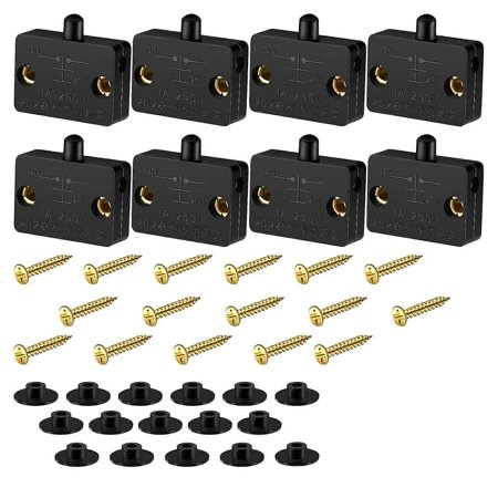 8 Pieces Cabinet Lamp Switch Automatic Door Switch Contact Switch for Applicable to 12V 24V 110V(Bl - Walmart.ca