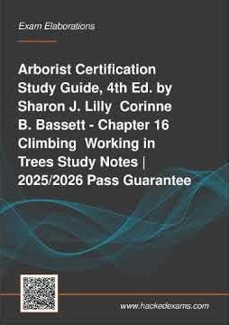 Arborist CertificATIon Study Guide 4th Ed By Sharon J Lilly Corinne B Bassett Chapter 16 Study Notes
