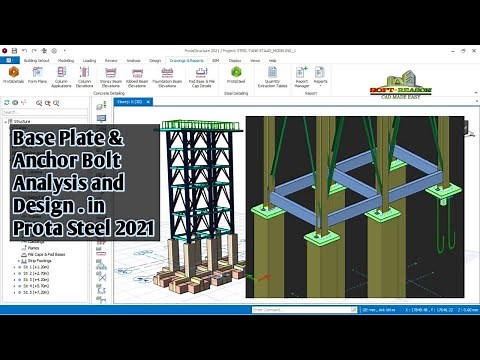 How to Design Base Plate and Anchor Bolt for Steel Tank Stand in PROTA STEEL 2021