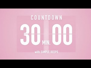 30 Min Timer 🌸 | Flip Countdown with Clean Beeps 🔔 (No Music)