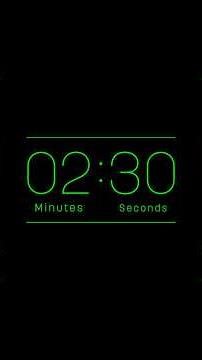 SILENT - 2 Minute and 30 Second Countdown Timer - Badge - Green