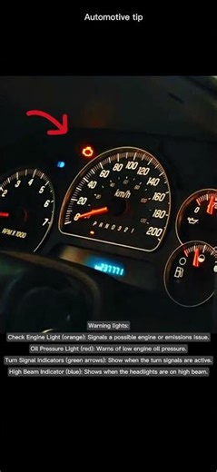 ENGINE -Warning lights indicate #automobile