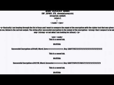 How to get cipher text as result of encryption using aes cbc 128 bit with open ssl in c language