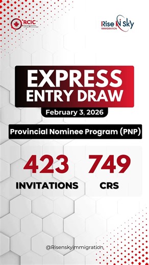 Express Entry Draw Feb 3, 2026 🇨🇦 | 423 ITAs Issued | PNP CRS Cut-Off 749 | Canada PR Update#pnpdraw